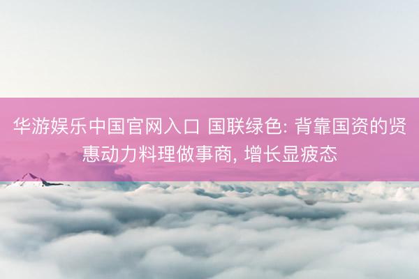 华游娱乐中国官网入口 国联绿色: 背靠国资的贤惠动力料理做事商， 增长显疲态