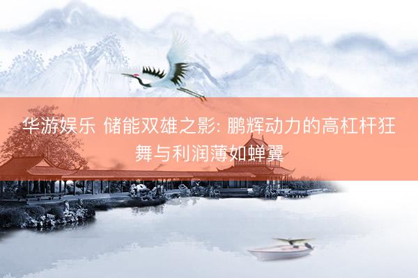 华游娱乐 储能双雄之影: 鹏辉动力的高杠杆狂舞与利润薄如蝉翼