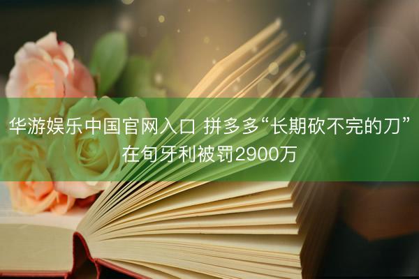 华游娱乐中国官网入口 拼多多“长期砍不完的刀”在旬牙利被罚2900万