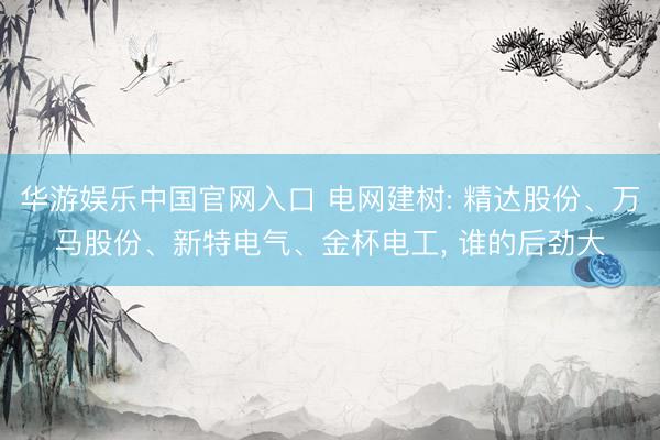 华游娱乐中国官网入口 电网建树: 精达股份、万马股份、新特电气、金杯电工， 谁的后劲大