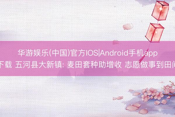 华游娱乐(中国)官方IOS|Android手机app下载 五河县大新镇: 麦田套种助增收 志愿做事到田间