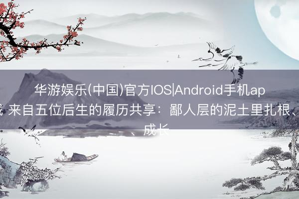 华游娱乐(中国)官方IOS|Android手机app下载 来自五位后生的履历共享：鄙人层的泥土里扎根、成长