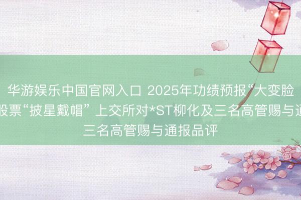 华游娱乐中国官网入口 2025年功绩预报“大变脸”， 公司股票“披星戴帽” 上交所对*ST柳化及三名高管赐与通报品评