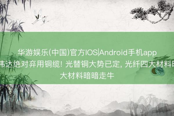 华游娱乐(中国)官方IOS|Android手机app下载 英伟达绝对弃用铜缆! 光替铜大势已定， 光纤四大材料暗暗走牛