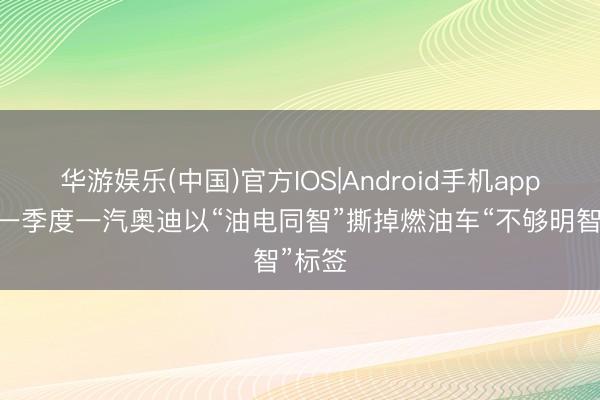 华游娱乐(中国)官方IOS|Android手机app下载 一季度一汽奥迪以“油电同智”撕掉燃油车“不够明智”标签